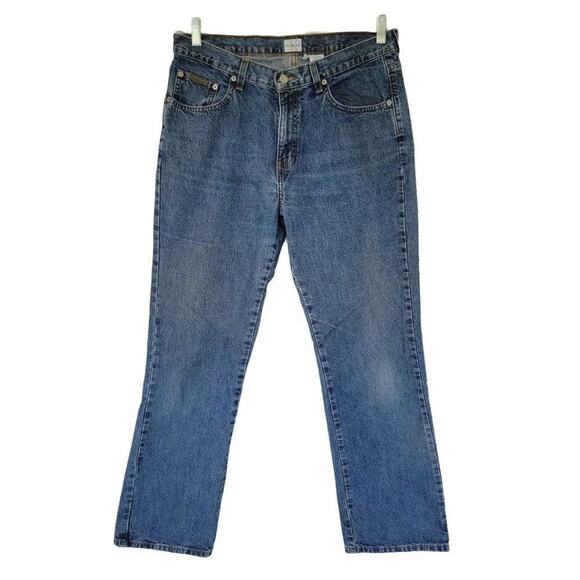 Calvin Klein Jeans Womens Size 12 Bootcut Blue Medium Wash Denim Cotton Classic - Picture 1 of 12